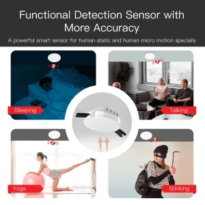 Датчик присутствия человека moes zigbee, pir и мм-волновой радар, потолочный монтаж Thumbnail 3