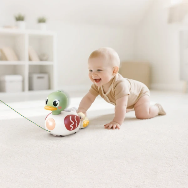 Jucărie interactivă pe sfoară "mama și puiul" cu muzică și lumină 7