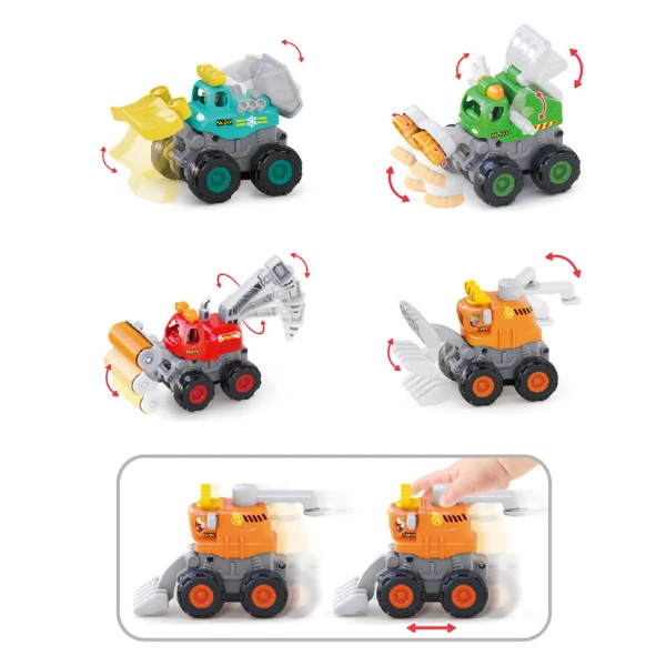 Mașinuțe pentru trucuri "camioane de construcții", 4 modele 5