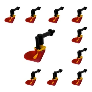 Adăpătoare pentru păsări cupa cu cot filetat demetra dm09, 10 buc, set avantajos