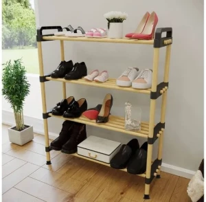 Poliță din lemn pentru încălțăminte         4 nivele
