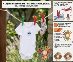 Clește pentru rufe,soare (30buc), (lt99298) 000107 Thumbnail 2