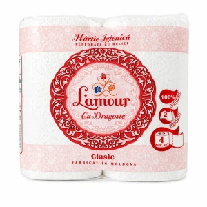 Hârtie igienică clasica celuloza, 2str. (4 buc), lt6002