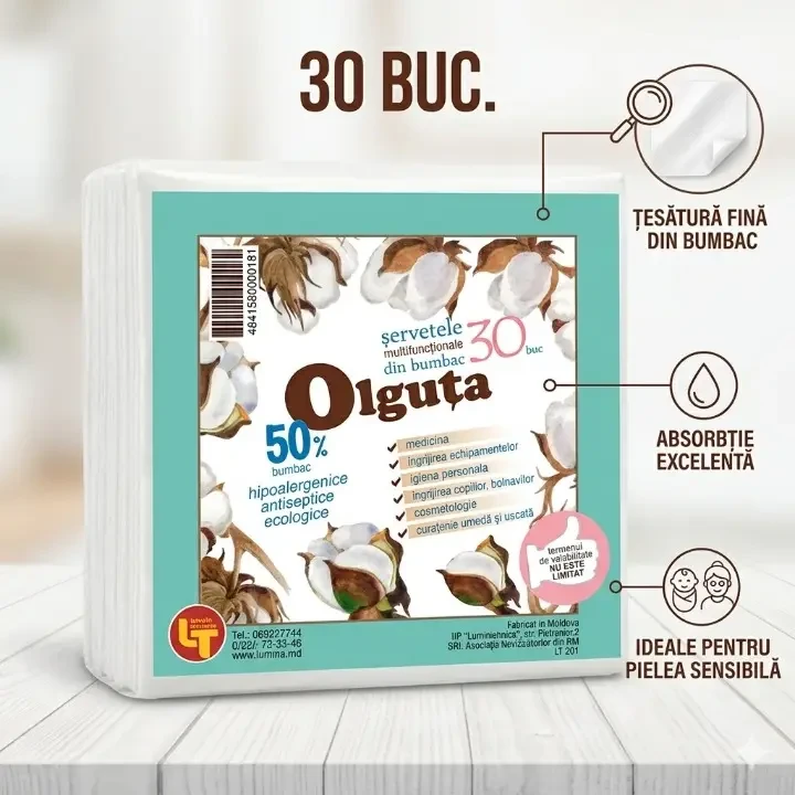 Șervețele din bumbac olguța, 30 buc (lt201) 2