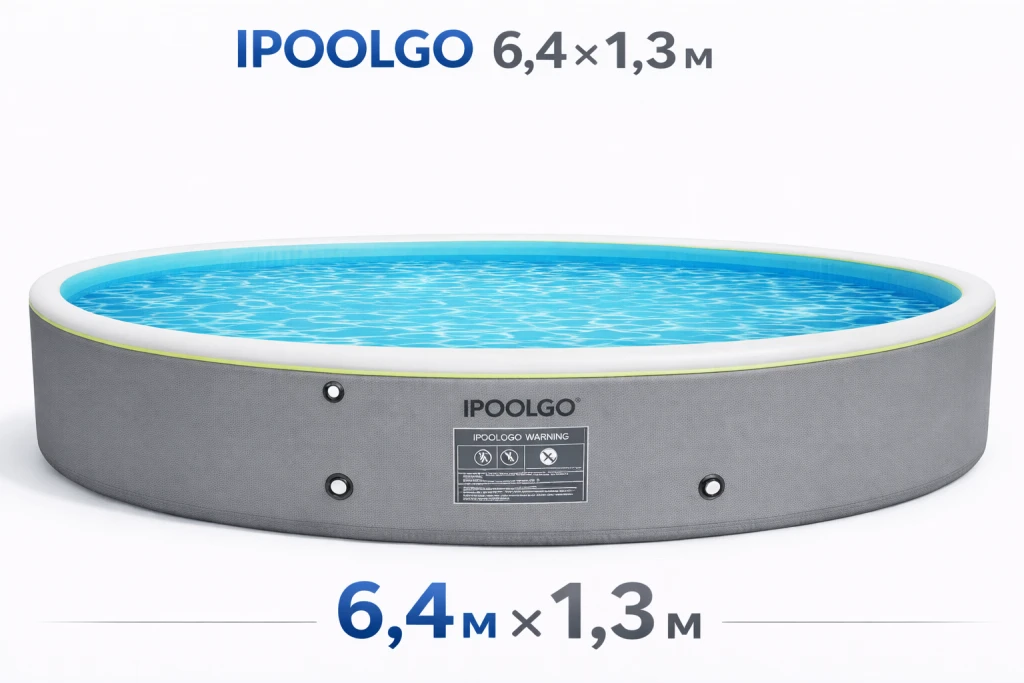 Надувной бассейн 6,4м * в 1,3м ipoolgo 2