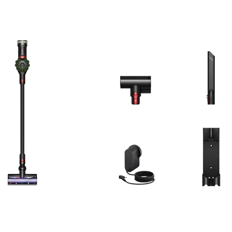 Вертикальный пылесос dyson v8 cyclone, черный | зелёный 3