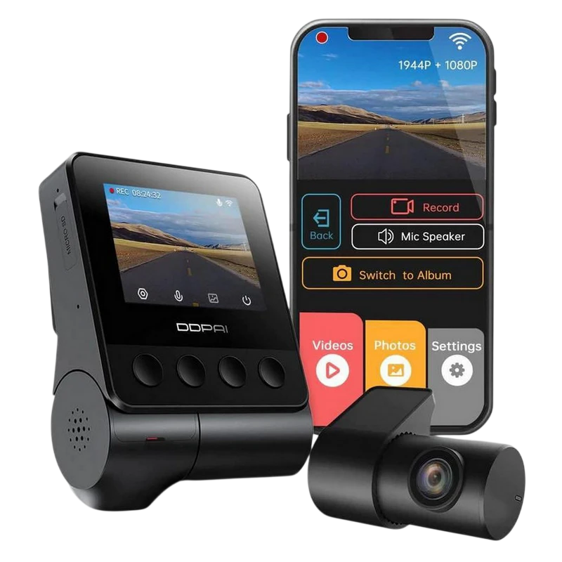 Set dash cam față și spate ddpai z40 gps + rear cam rc1, negru 4