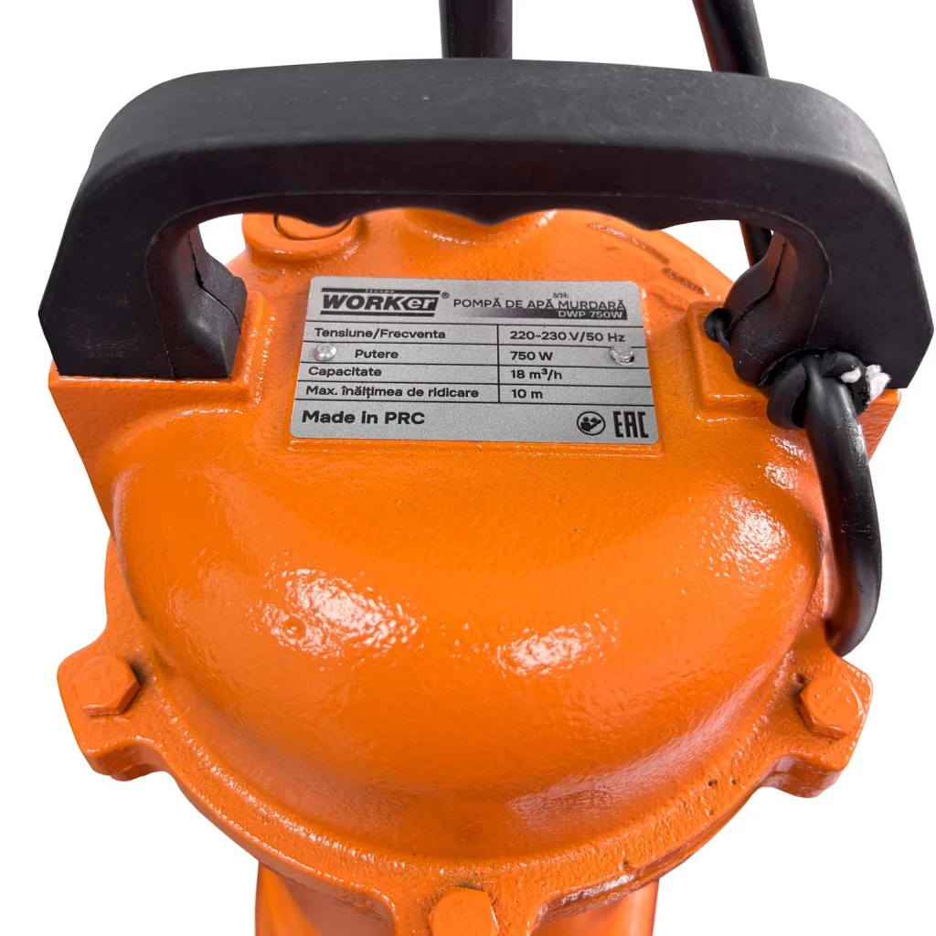 Pompa submersibila pentru apa murdara technoworker dwp750w cu maruntitor 4