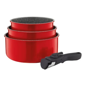 Ambition, set of 3 pots with removable handle, jasper, 16, 18, 20 cm, aluminium