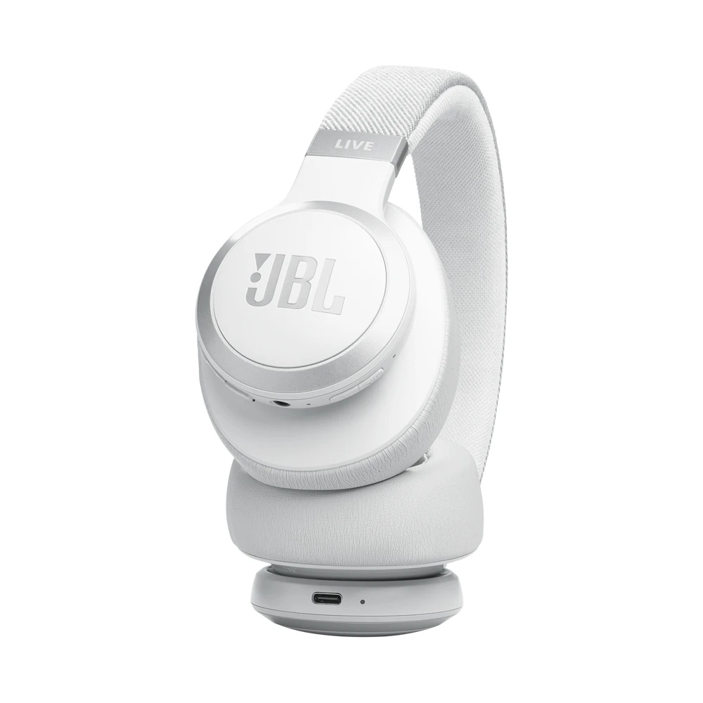 Наушники jbl on-ear с микрофоном bluetooth live 770nc, белые 3