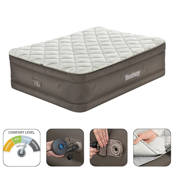 Bestway saltea gonflbilă cu pompa electrică  220 v încorporată,   203x152x51 cm 2