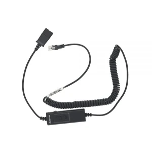 Tellur qd to rj11 adapter cable + universal switch, 2.95m max, black, tll416004 (compatible with plantronics headsets) Thumbnail 2