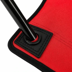 Складной рыбацкий стул красный, с подстаканником и карманами Thumbnail 5