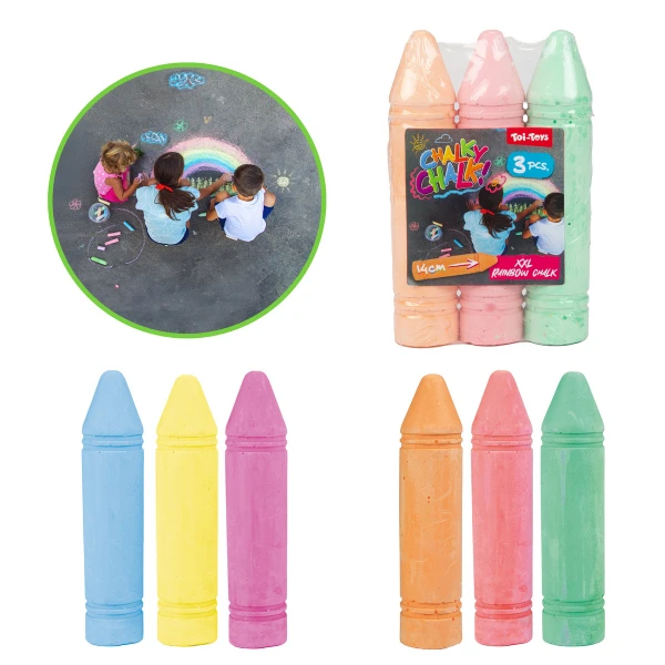 Set de cretă colorată pentru asfalt, 3 bucăți, 2 modele 7