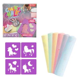 Set de cretă „unicorn”, 6 buc + 4 șabloane Thumbnail 2