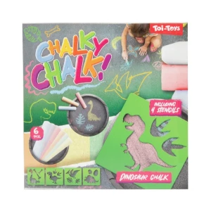 Set de cretă „lumea dinozaurilor”, 6 buc + 4 șabloane Thumbnail 4