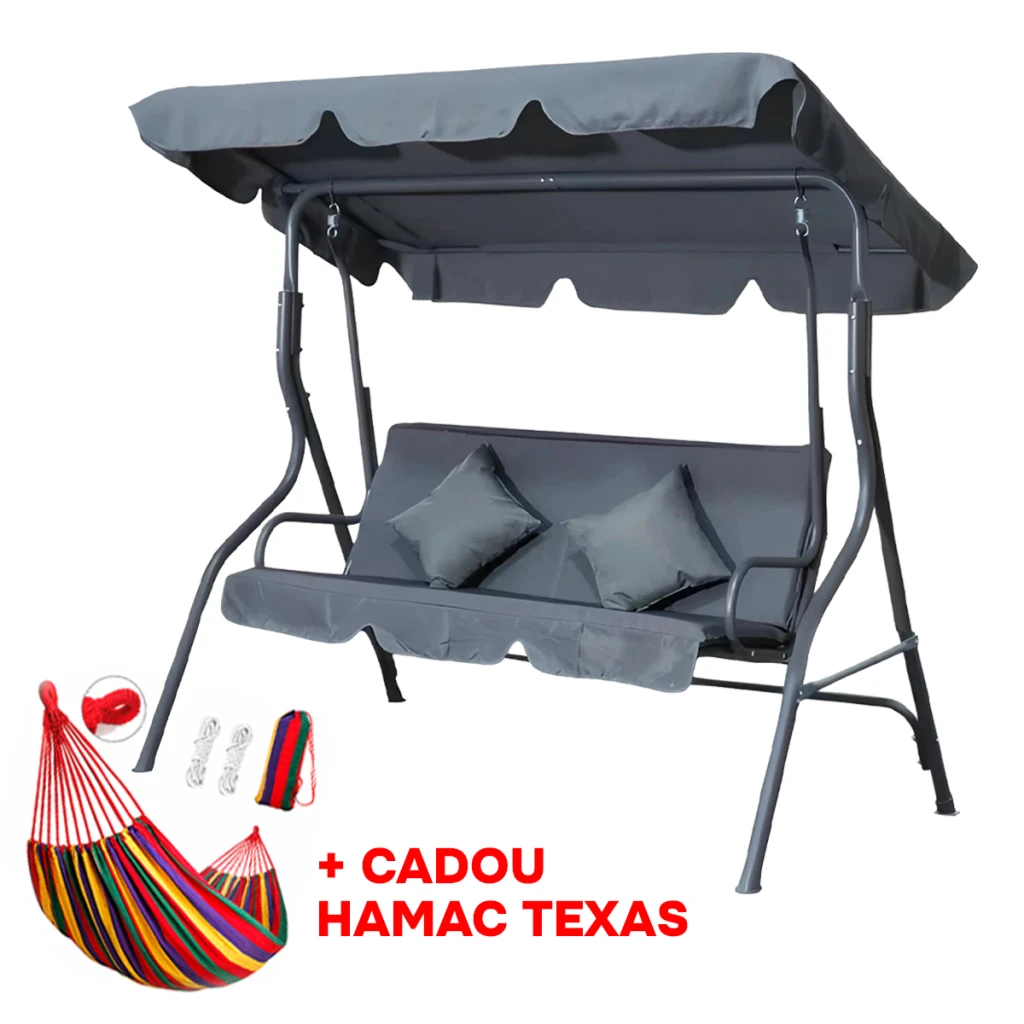Садовые качели rodos (серый) + гамак texas в подарок 3