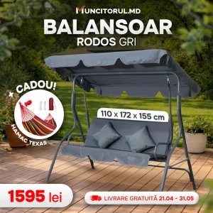 Садовые качели rodos (серый) + гамак texas в подарок Thumbnail 2