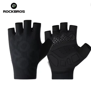 Manusi de ciclism rockbros, cu jumatate de deget, marime s, negru - 16220052