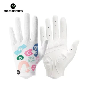 Manusi de ciclism rockbros, dama, jumatate de deget, marime s, alb litere colore – 16220045