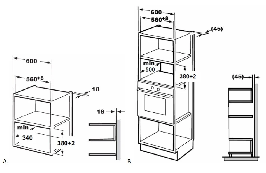 Cuptor cu microunde încorporabil heinner hmw-mdbi20gdbk 2