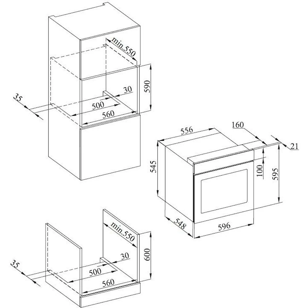 Cuptor încorporat heinner hb0-s568ldtgc-bk 2