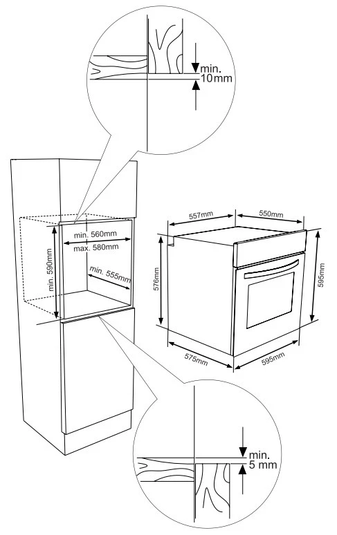 Cuptor încorporat heinner hbo-v6510gcdrc-gbk 2