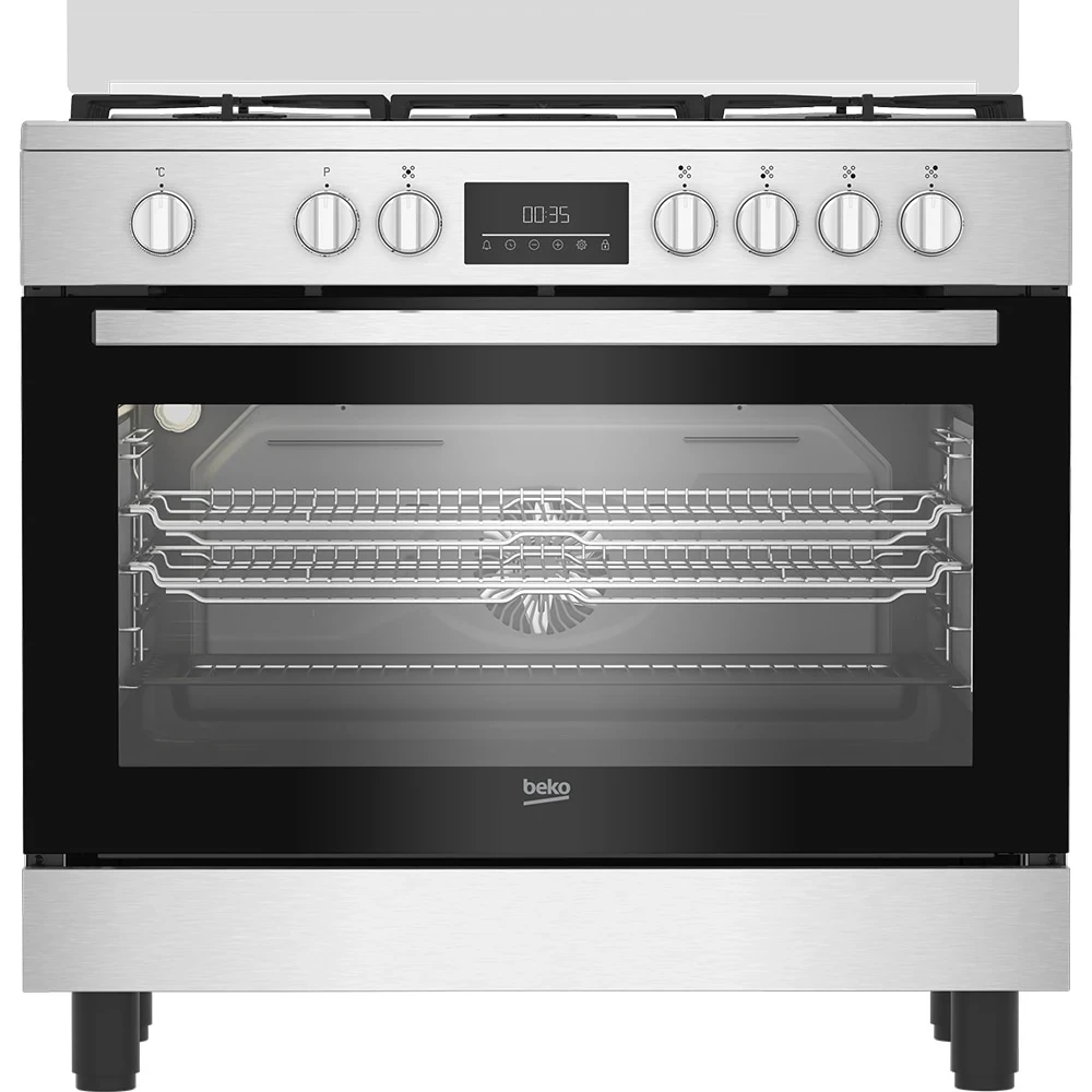 Плита с эл. духовкой (60см) beko bgm11226ex 2