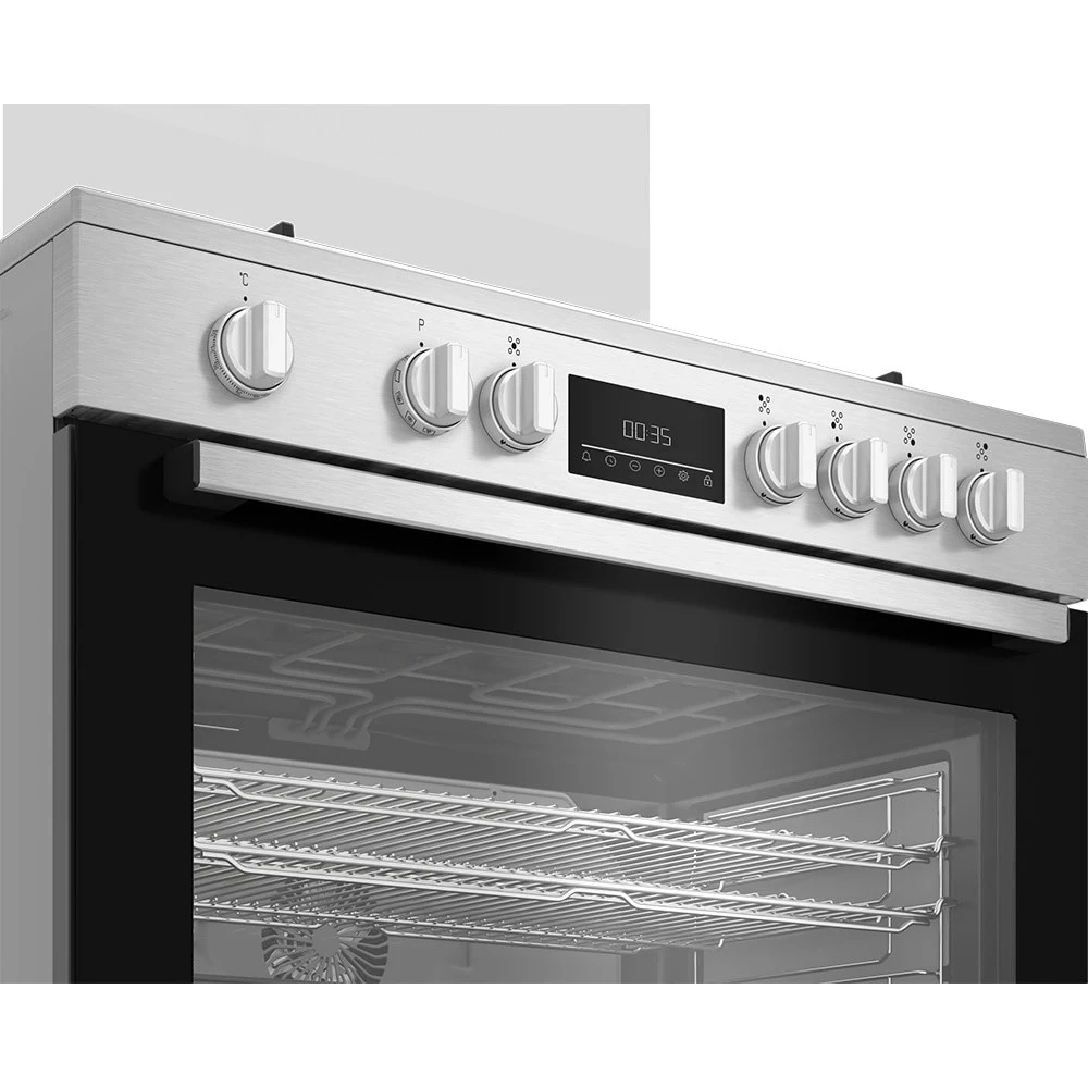 Плита с эл. духовкой (60см) beko bgm11226ex 3