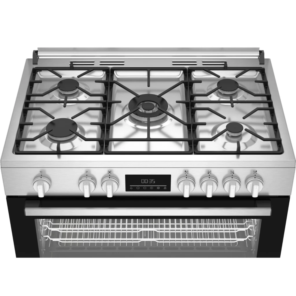 Плита с эл. духовкой (60см) beko bgm11226ex 5