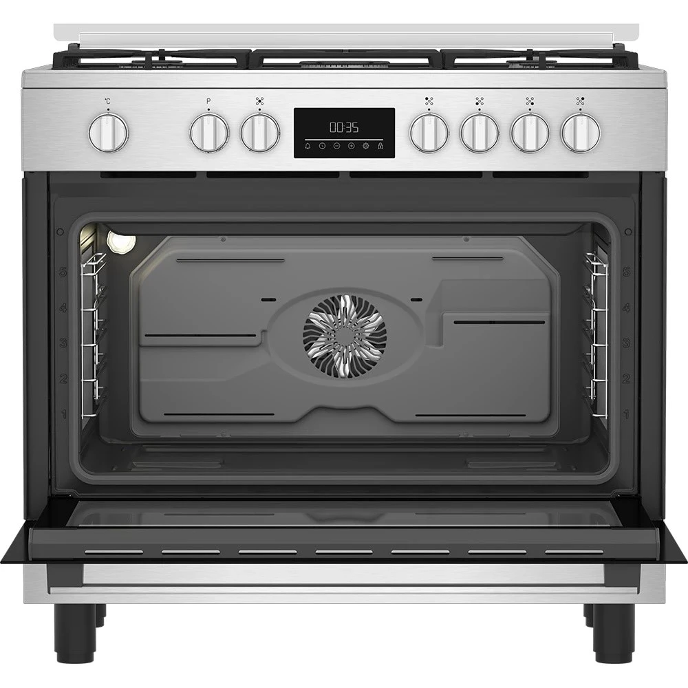 Плита с эл. духовкой (60см) beko bgm11226ex 4