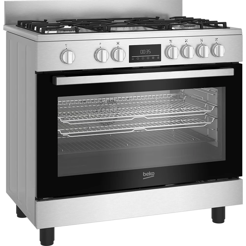 Плита с эл. духовкой (60см) beko bgm11226ex 2