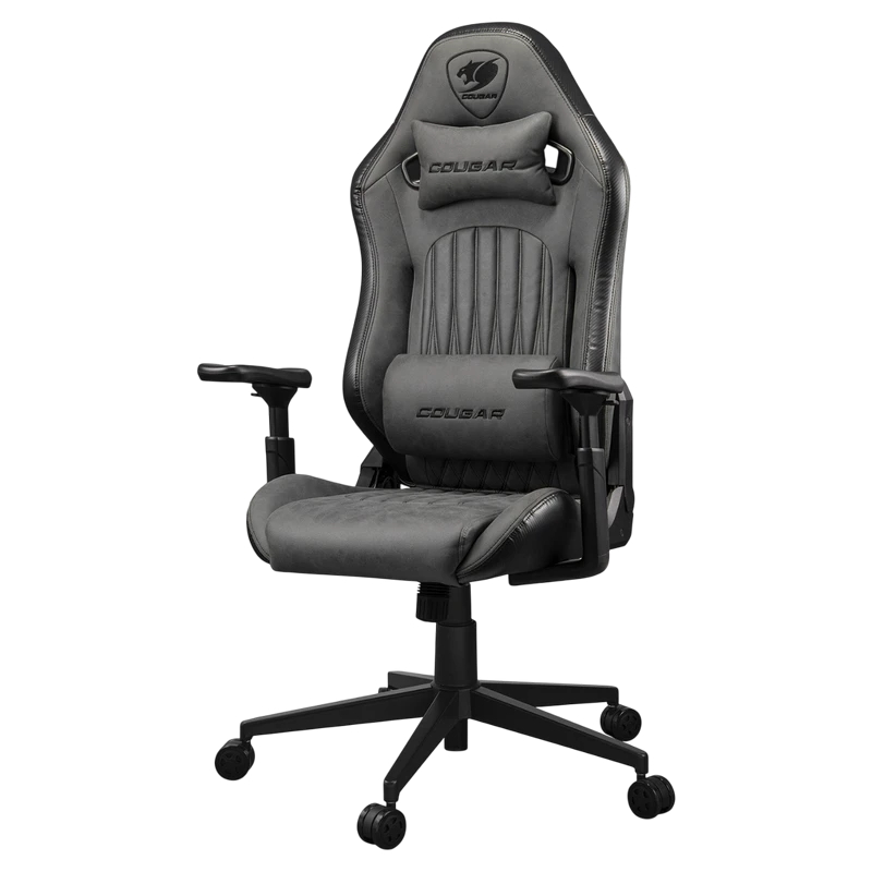 Scaun gaming cougar explore, pvc piele, jet gray f 5