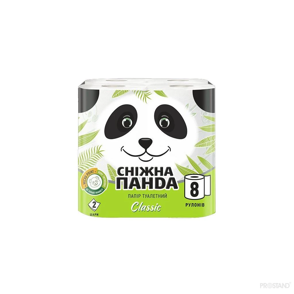 Panda hirtie igienica classic 2str. 8 role 150foi  18.75m 2