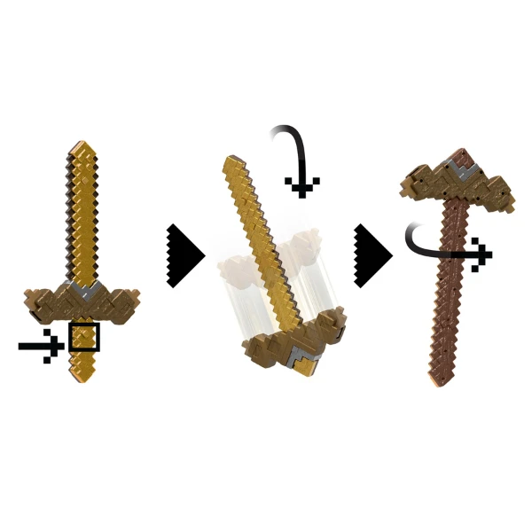 Minecraft "jucărie 2 în 1 sabie și târnăcop" 5