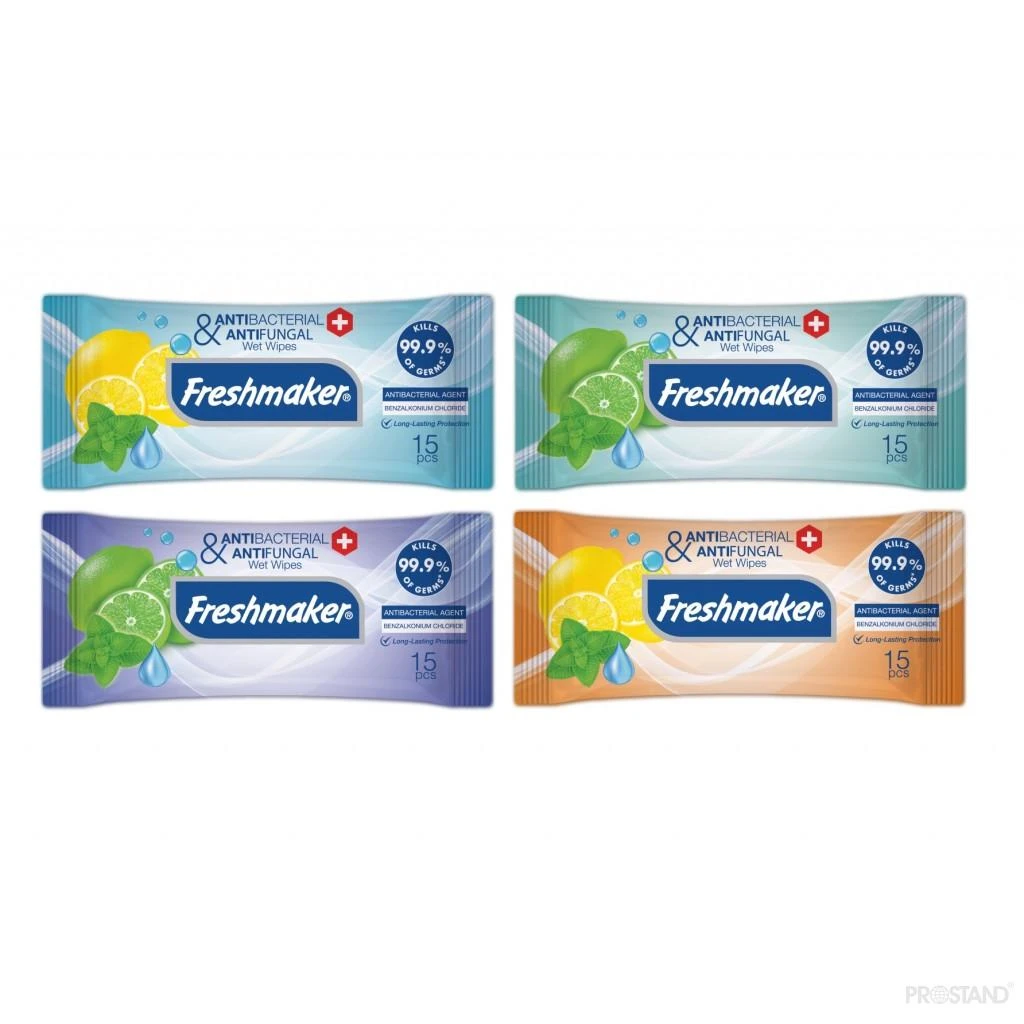 Servetele umede freshmaker 15buc antibacterial 2