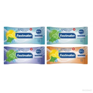 Servetele umede freshmaker 15buc antibacterial