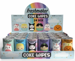 Freshmaker  șervețele umede  în cutie din plastic, fără alcool, coke, 30 bucăți, 1/24