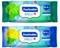 Салфетки вл freshmaker antibacterial 72шт с крышкой