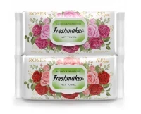 Салфетки вл freshmaker rose 100шт  с крышкой