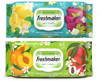 Servetele umede freshmaker 100 buc  fructe  cu capac 2