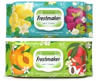 Servetele umede freshmaker 100 buc  fructe  cu capac Thumbnail 2