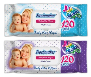 Servetele umede freshmaker jumbo pack 120 buc cu capac Thumbnail 1