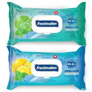 Салфетки вл freshmaker antibacterial 120шт с крышкой Thumbnail 2