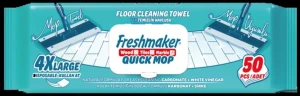 Servetele umede p/u podea freshmaker quick mop xl 50 buc cu capac