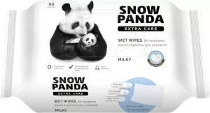 Panda extra care салфетки влажные от 0+  milky 60шт ph  5,5 Thumbnail 1
