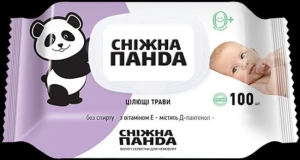 Panda servetele umede cu ierburi medicinale, vit.e, d-pantenol 0+ 100buc