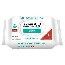 Panda servetele umede p/u miini si corp cu efect antimicrob 100 buc  green fresh