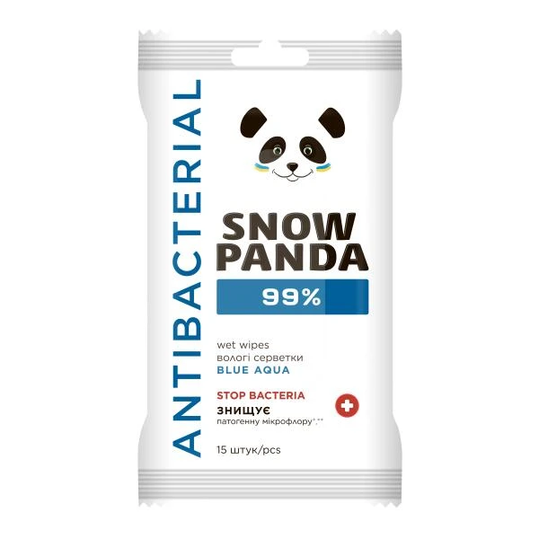 Panda салфетки влажные для рук и тела 99% с антимикробным действием 15шт 2