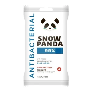 Panda салфетки влажные для рук и тела 99% с антимикробным действием 15шт